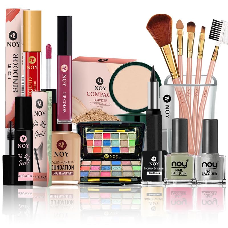 NOY Futuristic Beauty High Tech Makeup Set Kit Innovation at Its Finest 100% Toxic Free Ingredients & Lightweight NO#501 (Pack Of 15)