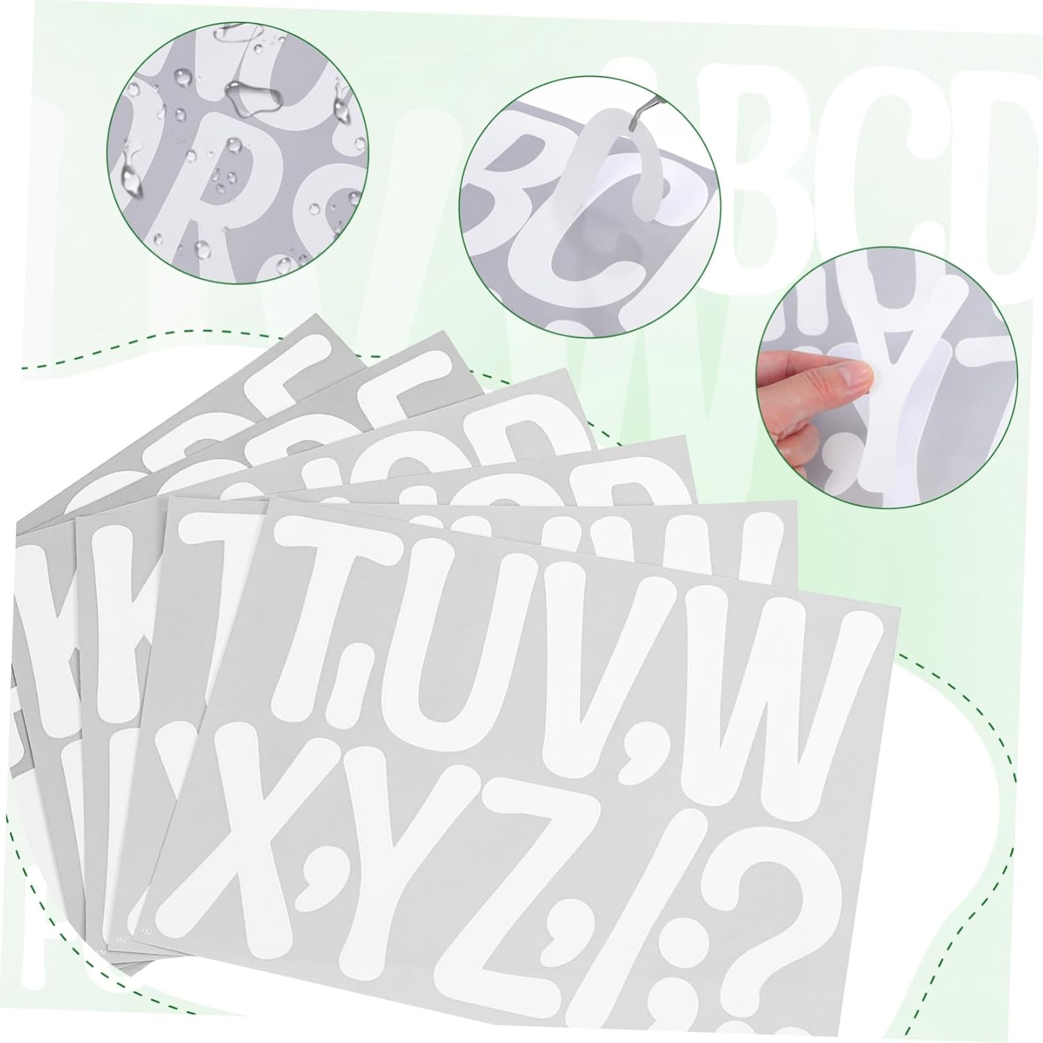 30sheets Large Letter Stickers Alphabet Stickers Large Easy Peel Vinyl Wall Decor