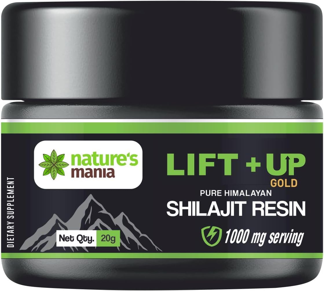 Nature's Maniaa Himalayan Lift Up Shilajit/Shilajeet Resin 20g | Performance Booster For Endurance and Stamina | Helps in boosting Stamina | 100% Ayurvedic
