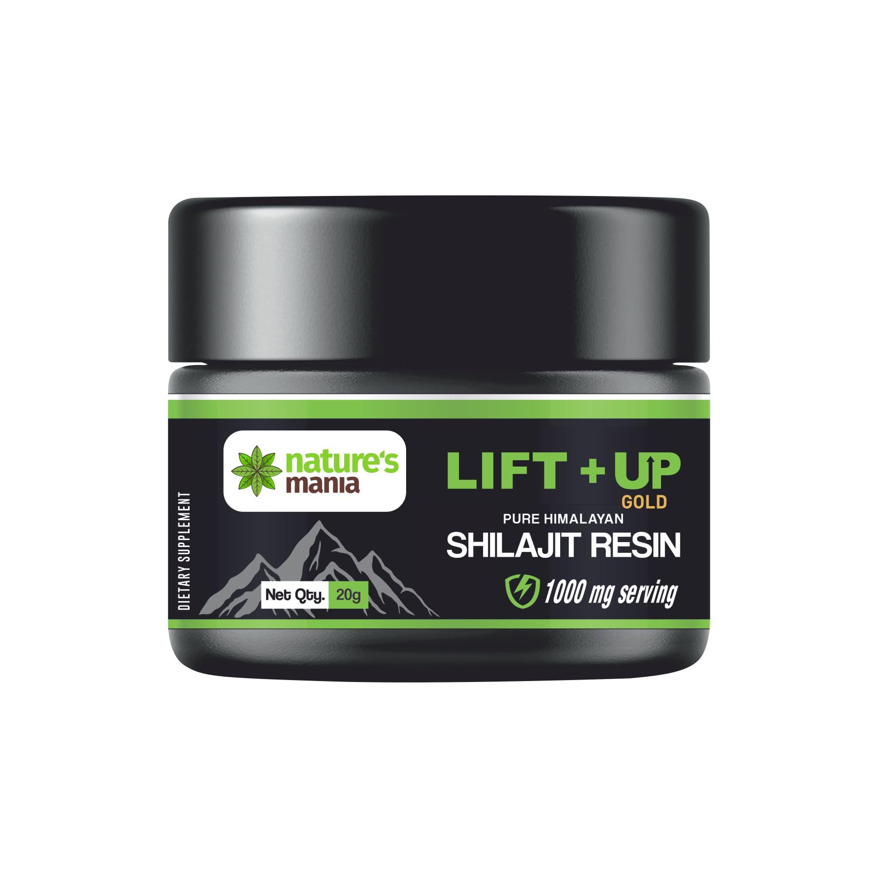 Nature's Maniaa Himalayan Lift Up Shilajit/Shilajeet Resin 20g | Performance Booster For Endurance and Stamina | Helps in boosting Stamina | 100% Ayurvedic