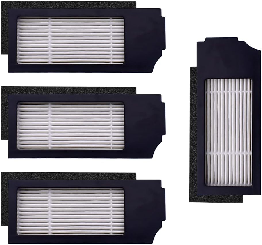 Neutop Replacement Filter Sets Compatible with Ecovacs Deebot X1 Plus/Turbo/Omni, T10 Omni/Plus, N20 Series, Robot Vacuums, 4-Pack.