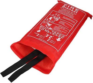 Fiberglass Emergency Fire Safety Blanket 0.7 x 0.7 ft 1.8 x 1.8 m Essential for Kitchen Camping Fireplace Grill Car 1.2mx1.2m