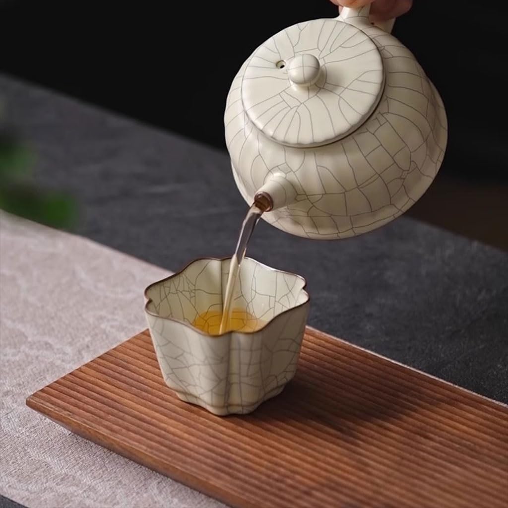 Japoński ceramiczny czajniczek do domu lub biura, zestaw do herbaty Kung Fu, porcelanowy czajniczek na ceremonię parzenia herbaty, tradycyjny japoński styl, dla miłośników herbaty