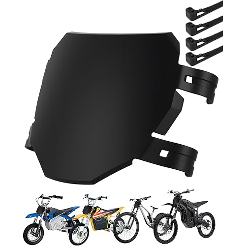 Front Number Plate for MX350/500/650, DH Fork Name License for Tutti Tuttio Soleil01, Sur Ron X and More Electric Dirt Bikes, Minibikes, DH Bikes, Black