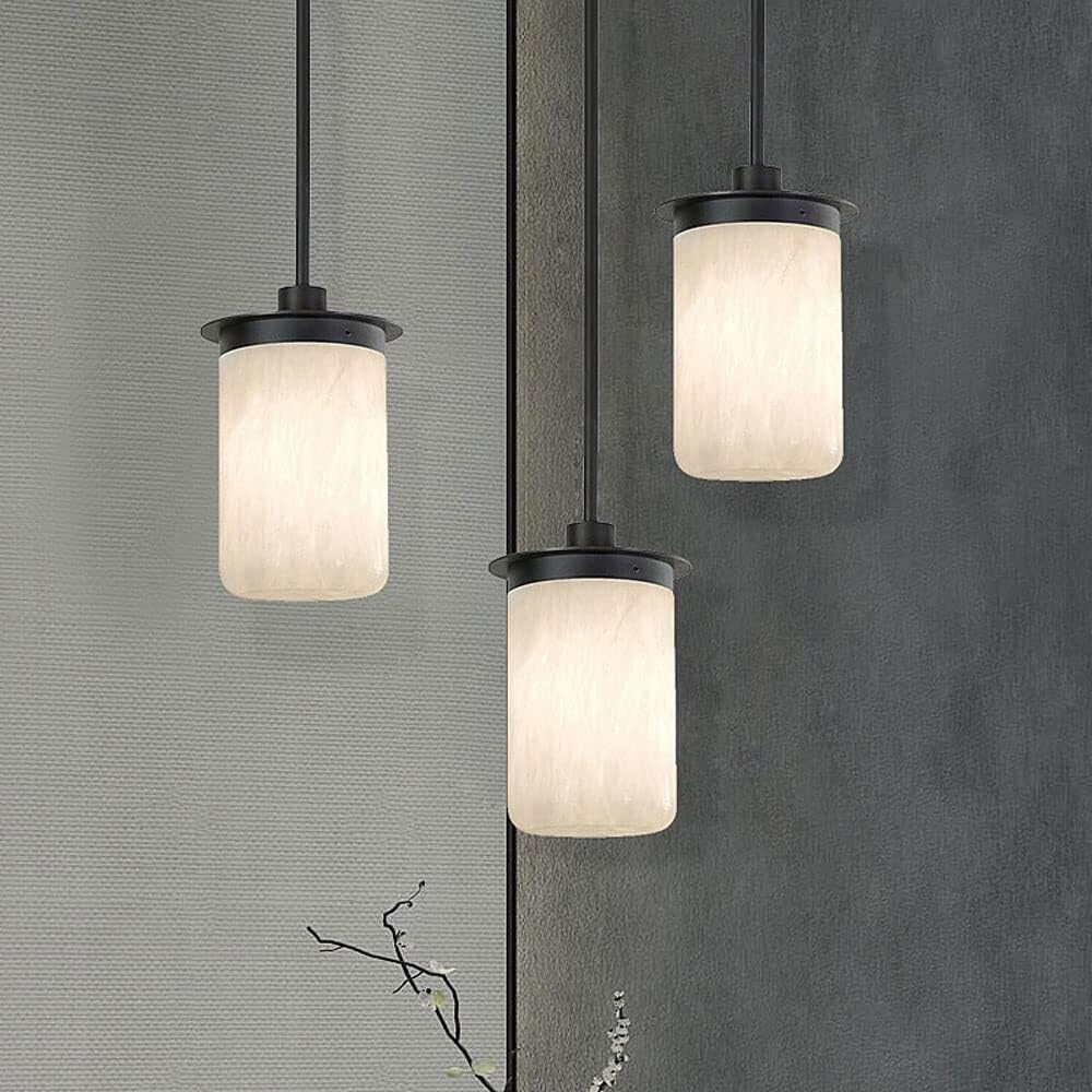 Hanging Lights Modern Geometric Marble Light with Shade Mini Kitchen Island Bedroom Dining Living Room Bedside Adjustable Chandelier E14 Single Head/11Cm(20Cm)(16Cm)