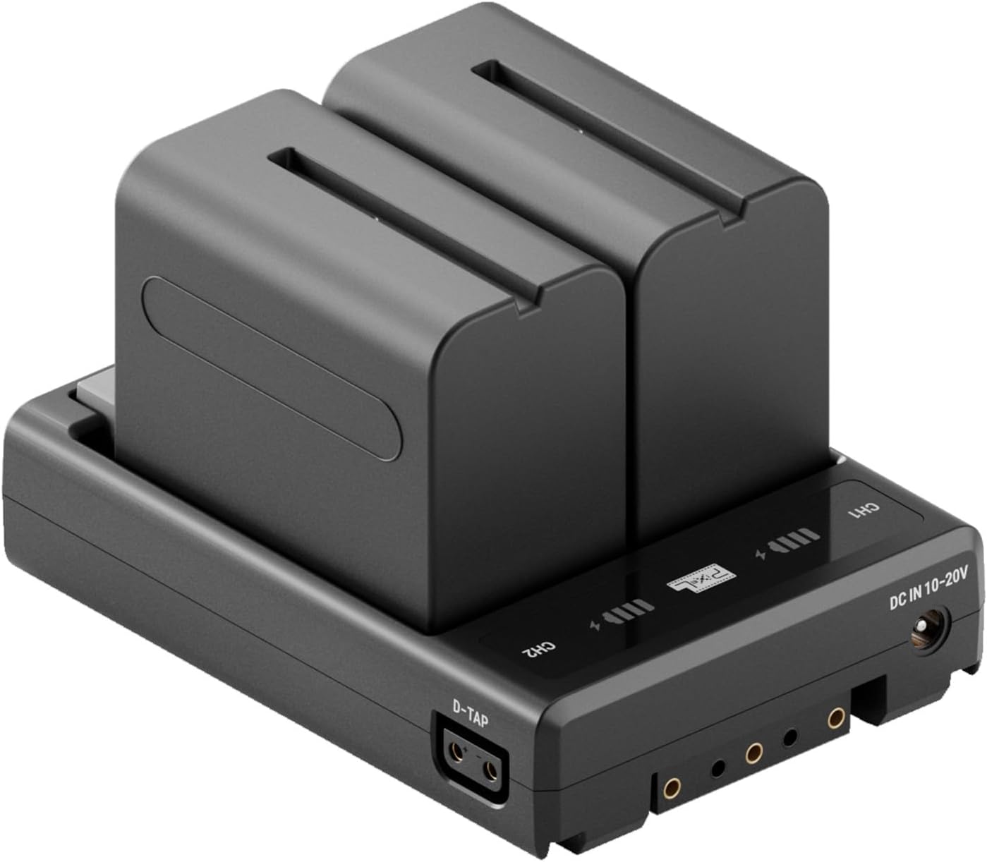 PIXEL V Mount Battery Consist of NP-F970 Batteries and V Mount Converter, 124Wh/16800mAh V-Mount Battery(2Pcs 8400mAh NP-F970), V Lock Battery for Filmmakers/Camera Camcorder/Monitor/Video Light