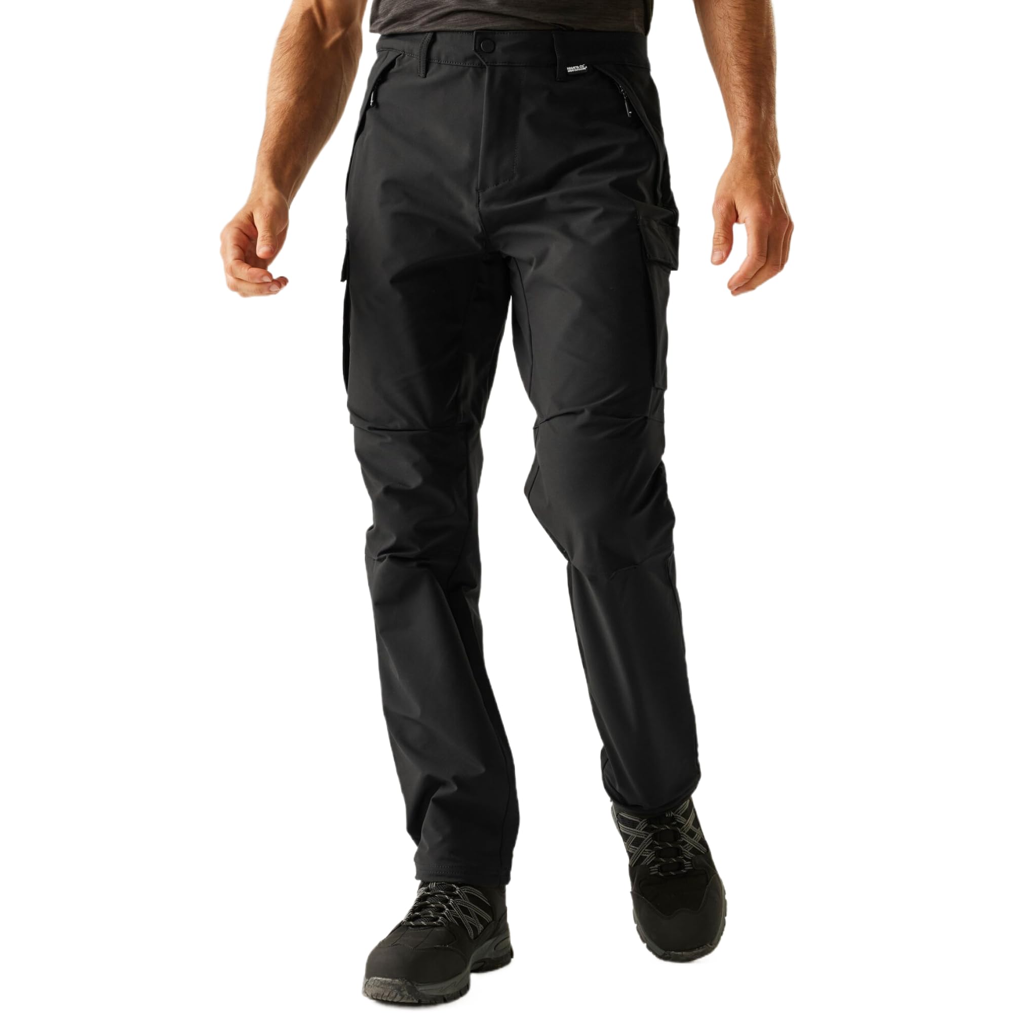 Regatta Mens Questra Cargo Trousers Black