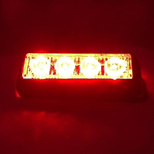 Miniatura 7 de 2 luces estroboscópicas de emergencia de 4 LED para camiones de 12-24 V, luz intermitente de advertencia de montaje en superficie, barra de luz de