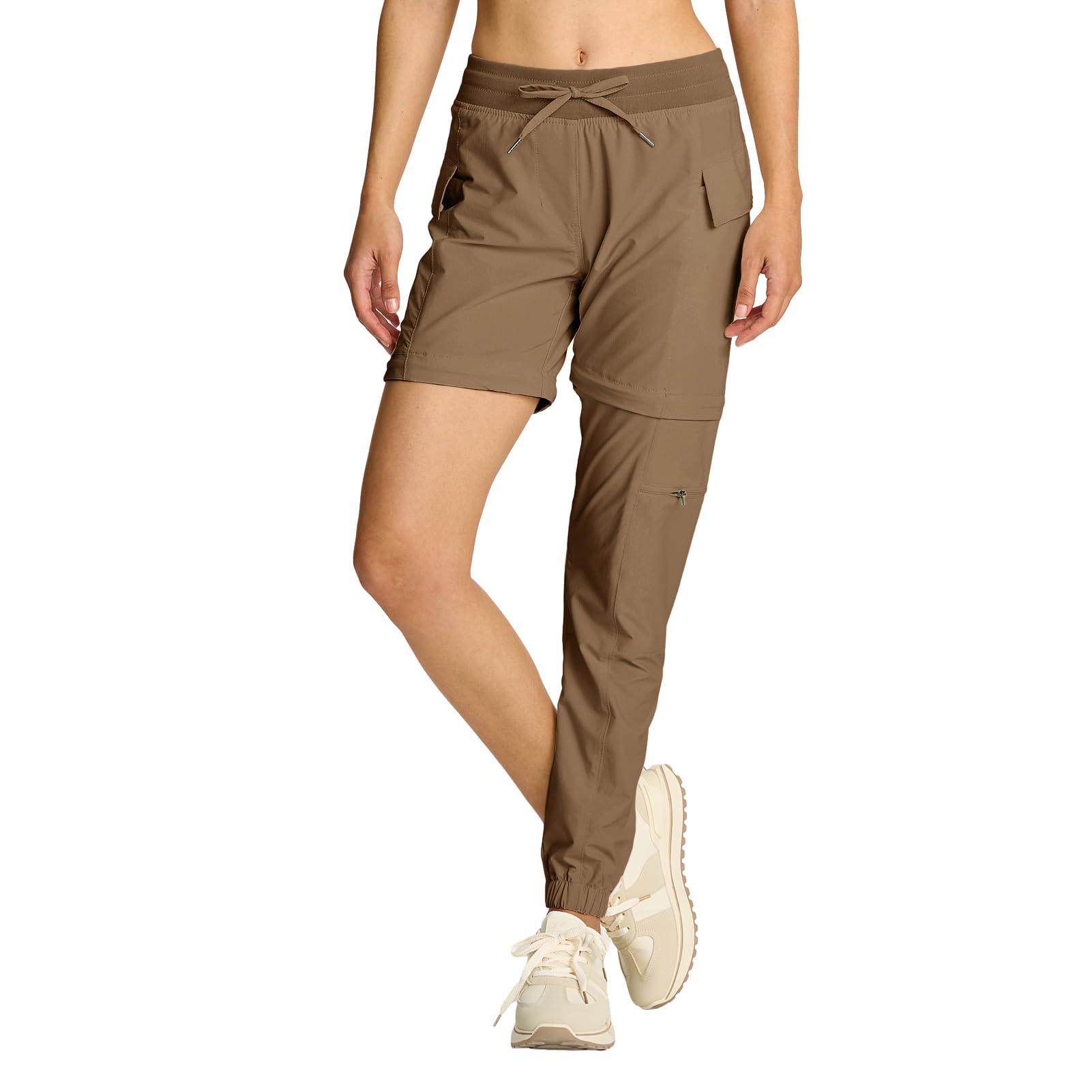 smawell Womens Hiking Pants Convertible Lightweight Zip-Off Outdoor Pants Quick Dry Joggers with Pocket