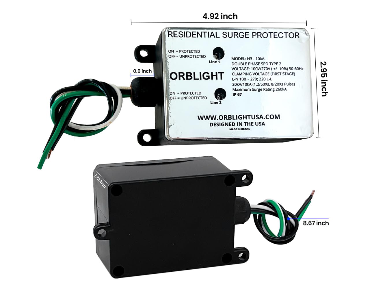 Amazon.com: ORBLIGHT Whole House Surge Protector, 260kA SPD for