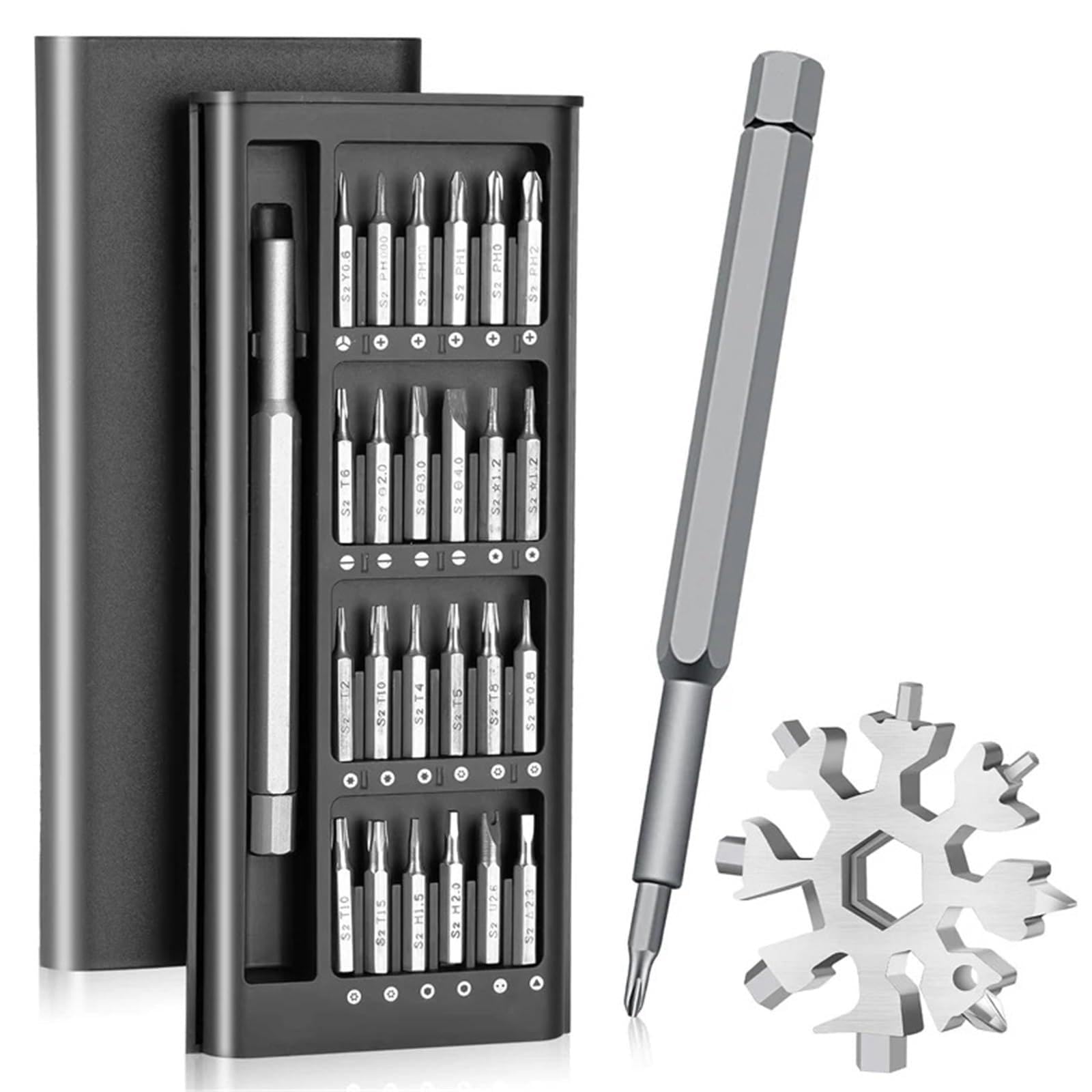 Eretyret Plastic Handle Precision Screwdriver Set 25 In 1 Se Hexagonal Flat Head Magnetic Easy To Carry(Plastic Handle)