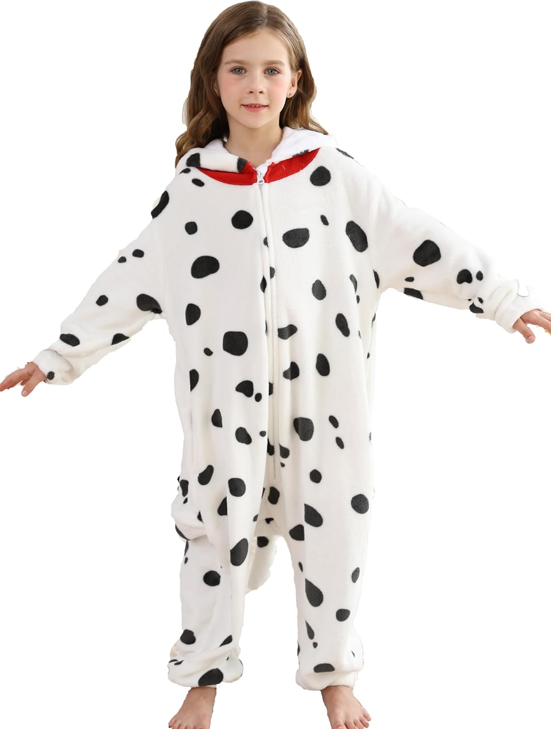 DarkCom Kids Animal Onesie,Women and Mens Cosplay Dalmatian Halloween Costume Christmas Pajamas Sleepwear - Image 3