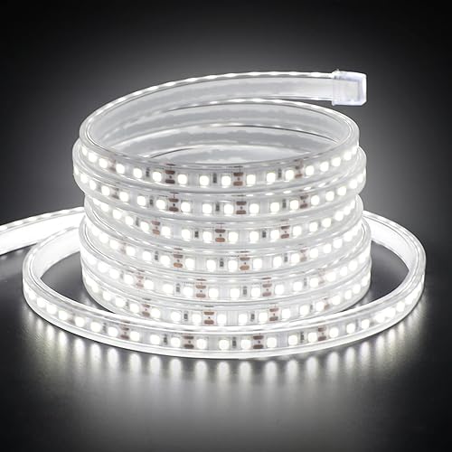 Xunata Tira de luces LED, 6500 K, color blanco frío, tira de luces LED SMD 2835, tira LED SMD 2835, DC24V 3.28 pies3.3 ft, 120 LEDsM, tiras de luz