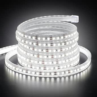 XUNATA LED Streifen 2 M, Dimmbar, IP67 – 120 LEDs/m, AC 220V – Für Küche, Treppe & Deko