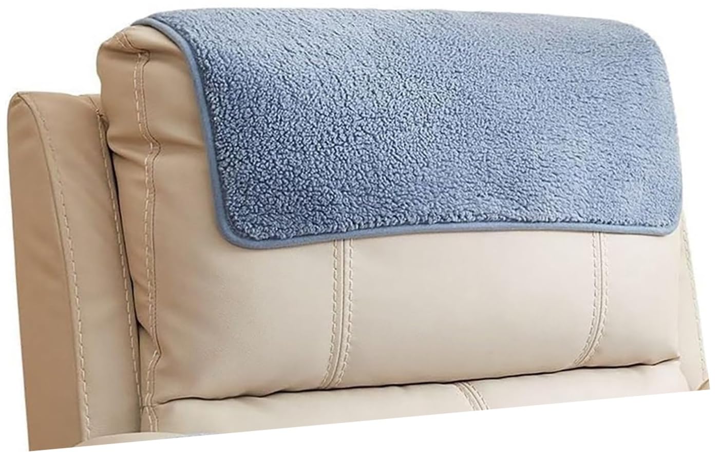 Recliner Armchair Cover Nonslip Headrest Arm Slipcovers For Leather Sofa Reclining Chair Armrest Covers Soft Boho Small No With Pocket Cats Dogs Loveseat Outdoor Sectional(Sky Blue,Headrest 1pc)