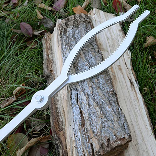 40" Fire Tongs Firewood Grabbers, Stainless Steel Large Fire Pit Tool Indoor Fireplace Outdoor Bonfire Campfire Backyard Deck Camping Log Grabbers Tool #TOP5