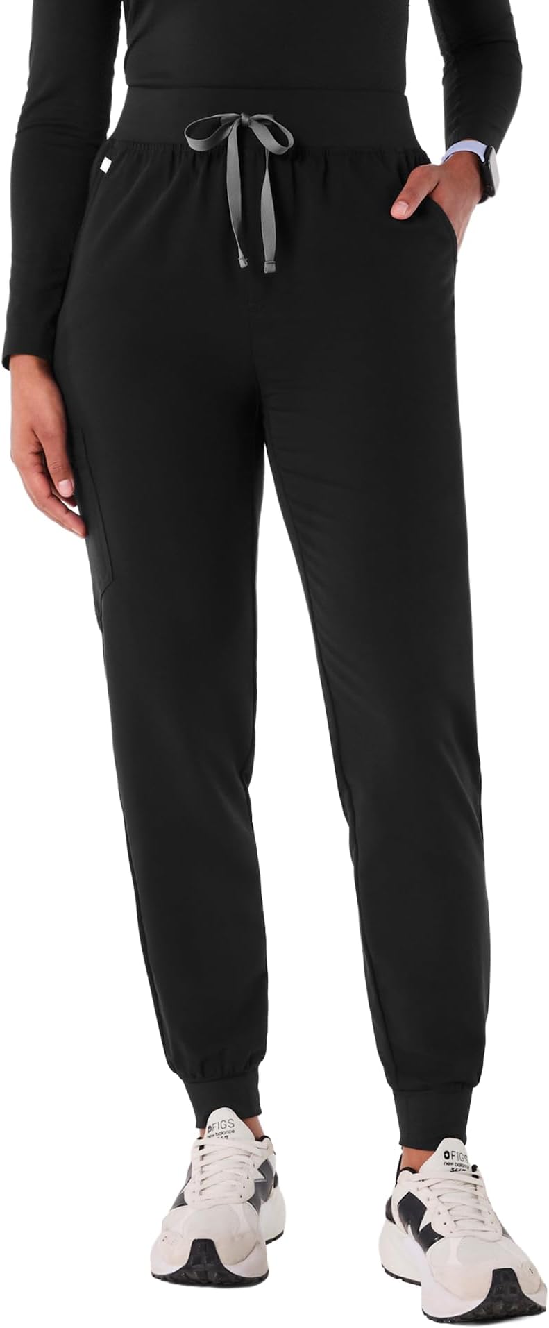 Zamora High Waisted Jogger Scrub Pants for Women โ Slim Fit, 6 Pockets, High Rise Yoga Waistband