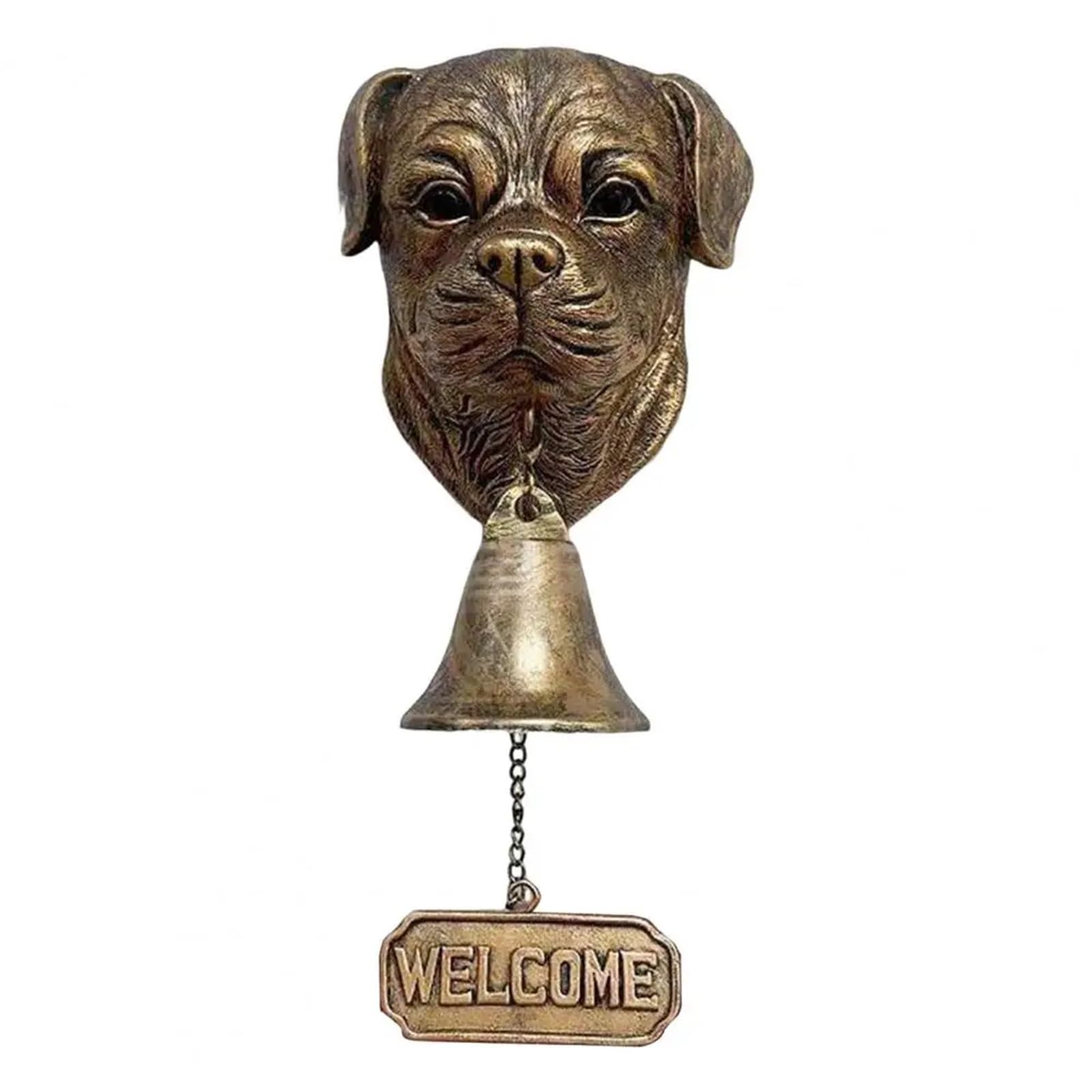 Cast Iron Bell Doorbell Vintage Dog Welcome Bells for Farmhouse Entrance Shopkeepers Bell with Sign(Color 03)