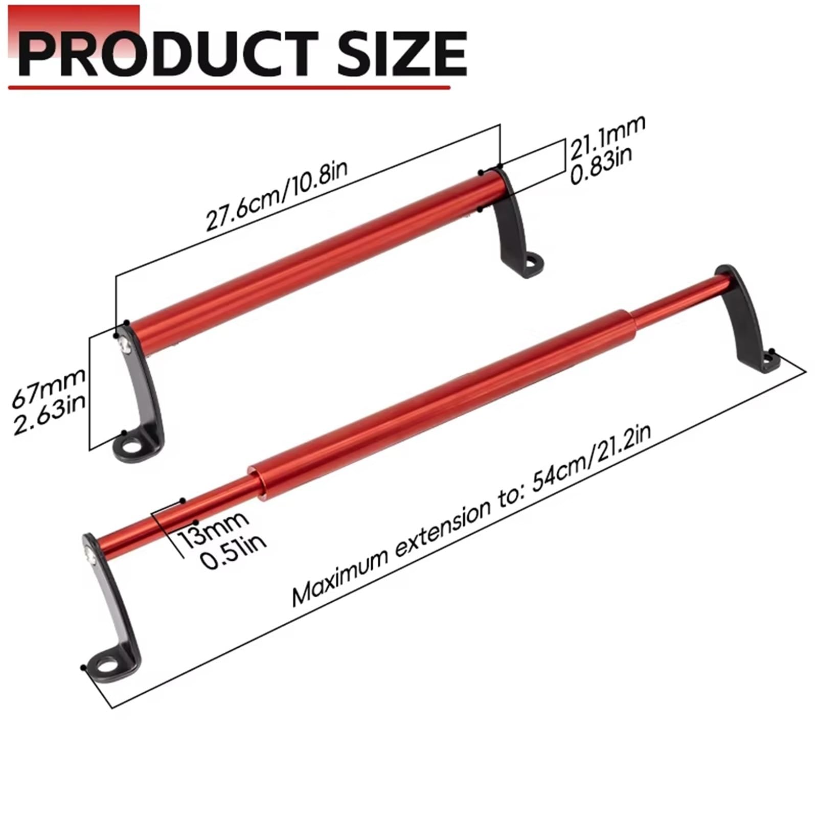 Support de Navigation de Moto Barre D'extension Réglable Guidon Barre Transversale Universelle pour Scooter Support Téléphone ATV Barre Transversale D'équilibre(Black)