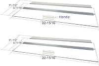 BlueSpotted Glass Canopy 2-Piece Set for 48x13 Aquariums with Center Brace - Fits 33/40/55 Gallon Tanks