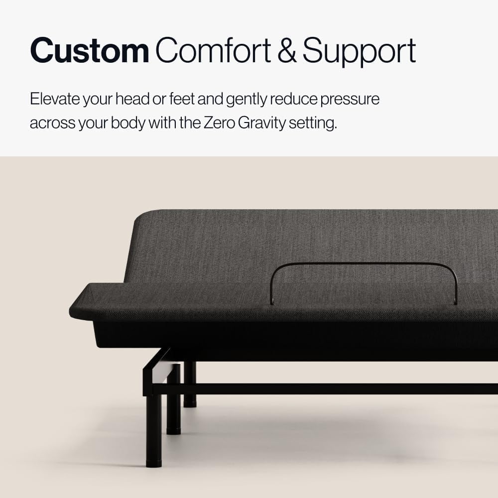 Adjustable Comfort Classic Adjustable Base - Split King - Head & Foot Incline - Wireless Remote with Memory - Easy Set Up - Zero Clearance - Zero Gravity - Durable Frame