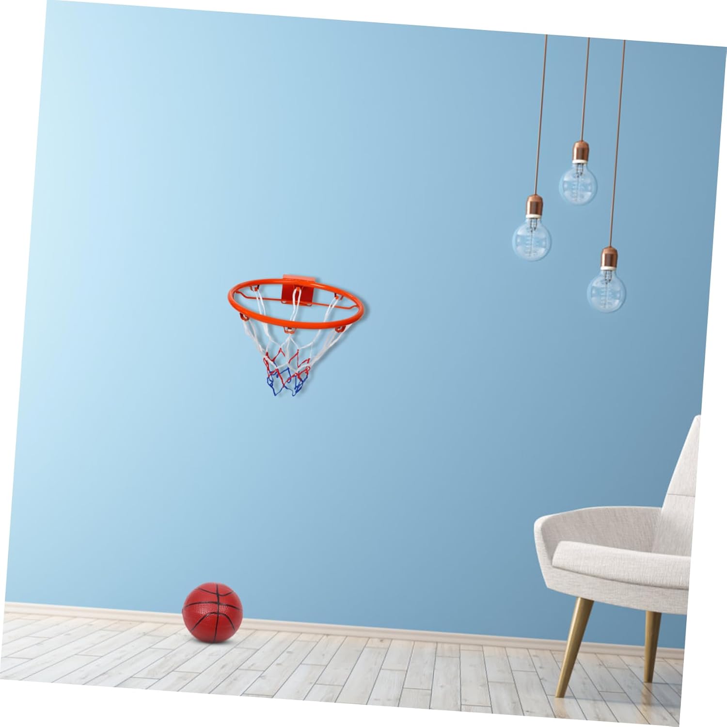 Basketball Hoop for Indoor and Outdoor Use No Drill Installation Lightweight Design for Adults for Pool Games and Training Sessions Orange