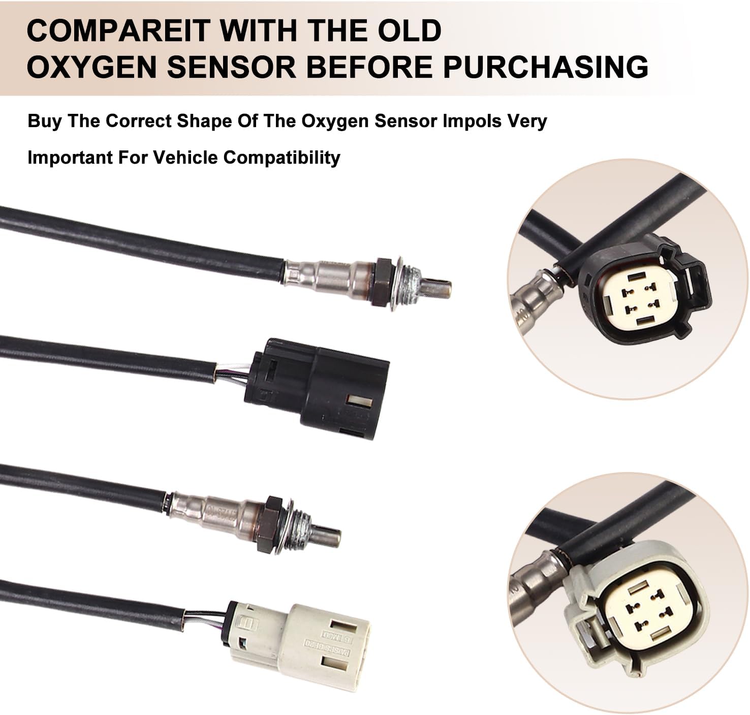 Oxygen O2 Sensor Upstream Downstream Fits for Road King Street Glide Electra Glide 2010-2016, Replace 27729-10, 2772910, 27809-10, 2780910 2Pcs