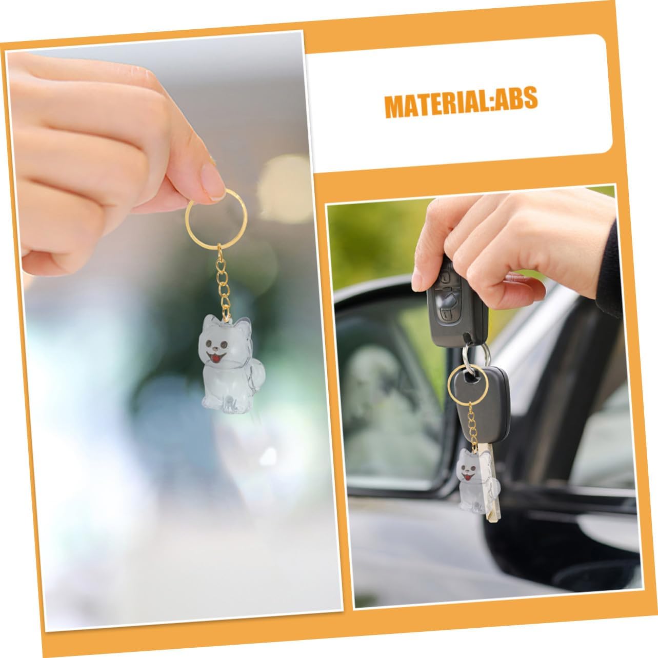 Luxshiny PET Hair Remembrance Box View, 2pcs ABS Keychain image 3