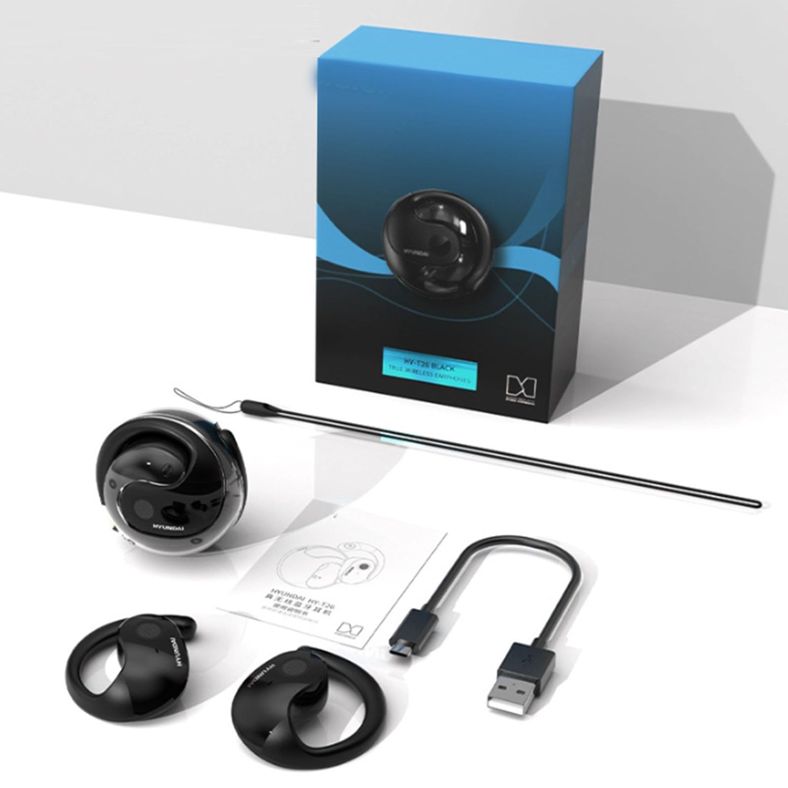 Hy-T26 Pro Language Translator, Cuffie Traduzione Simultanea,auricolari Traduttori Linguistici,Wireless Bluetooth Translation Earbuds, 75 Lingue Per Riprodurre Musica, Auricolari Over-ear Bluetooth