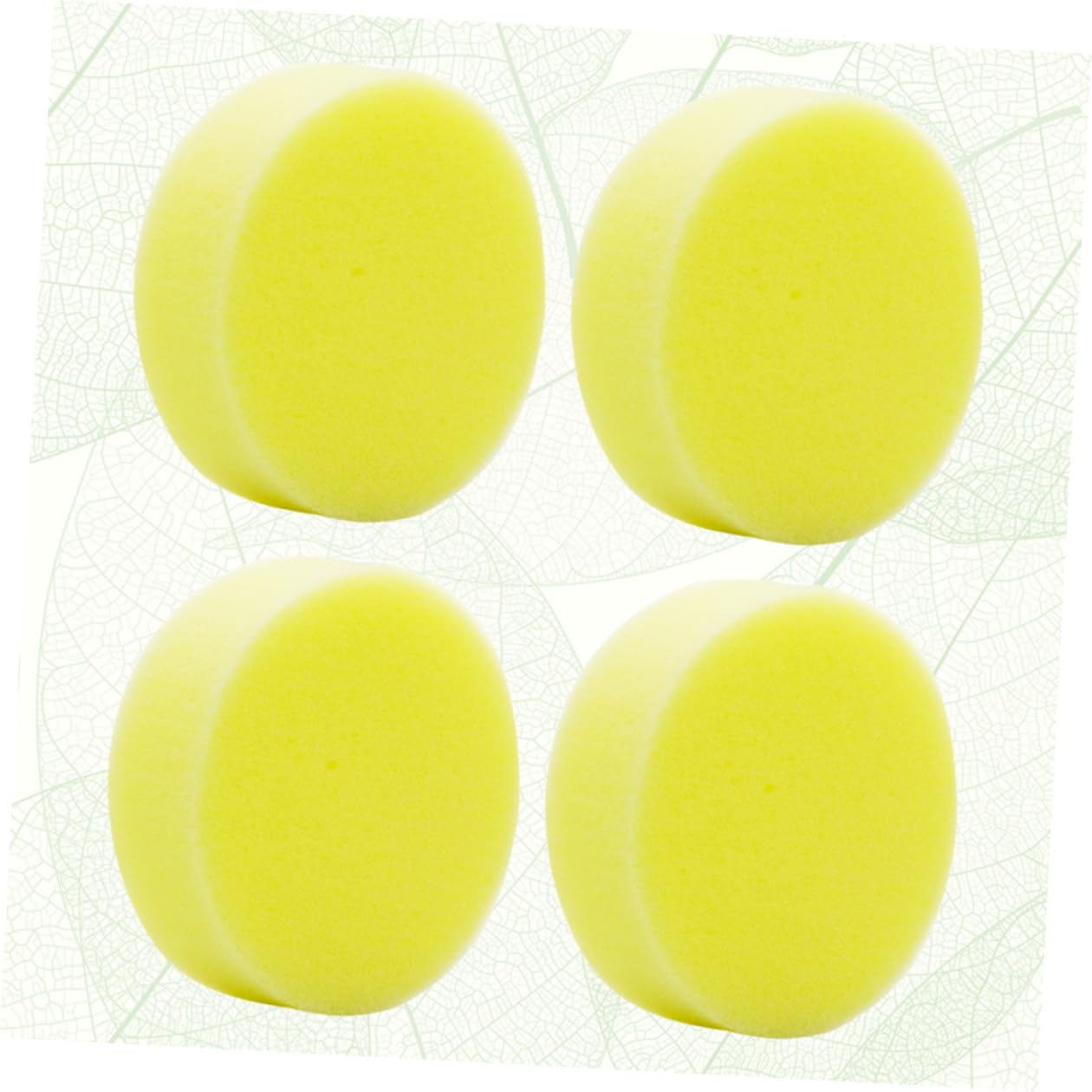Éponge à Cirer Polir 4 Pièces en Mousse Jaune pour Voiture