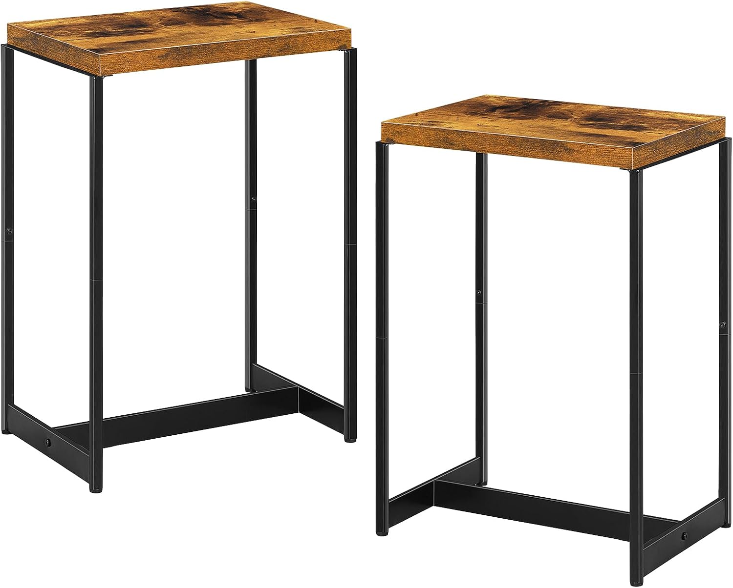 Shinoske Night Stand Set 2,Narrow Side Table for Small