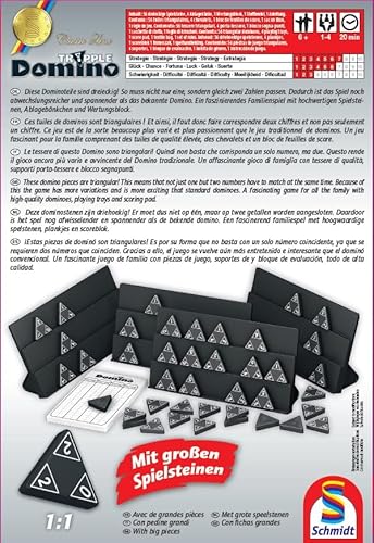 Schmidt Spiele SSP49287 Classic Line, Tripple Domino, mit großen Spielsteinen, bunt, 0.75 l