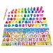 YGZN Juguetes de Madera 1 2 3 años Niños, Juegos de Madera Montessori Tablero de Conteo de Números de Apilamiento de Clasificación Matemática , Regalo de cumpleaños, Navidad (Set 5-en-1)