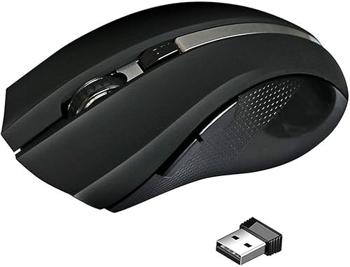 XBOSS L7 - Ratón óptico inalámbrico con Bluetooth de 6 botones para computadora PC mouse con adaptador USB Mause para OS Windows Mac Linux Ps2 Ps3