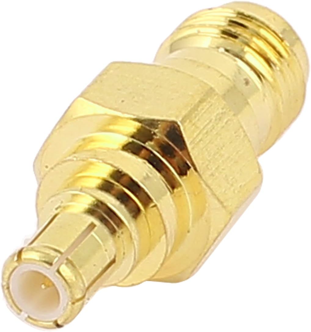 sourcing map Gold Plated SMA Female to MCX Male Coaxial RF Adapter Connector - Image 3