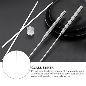10pcs Glass Stirring Rod Set for Chemistry and Experiments