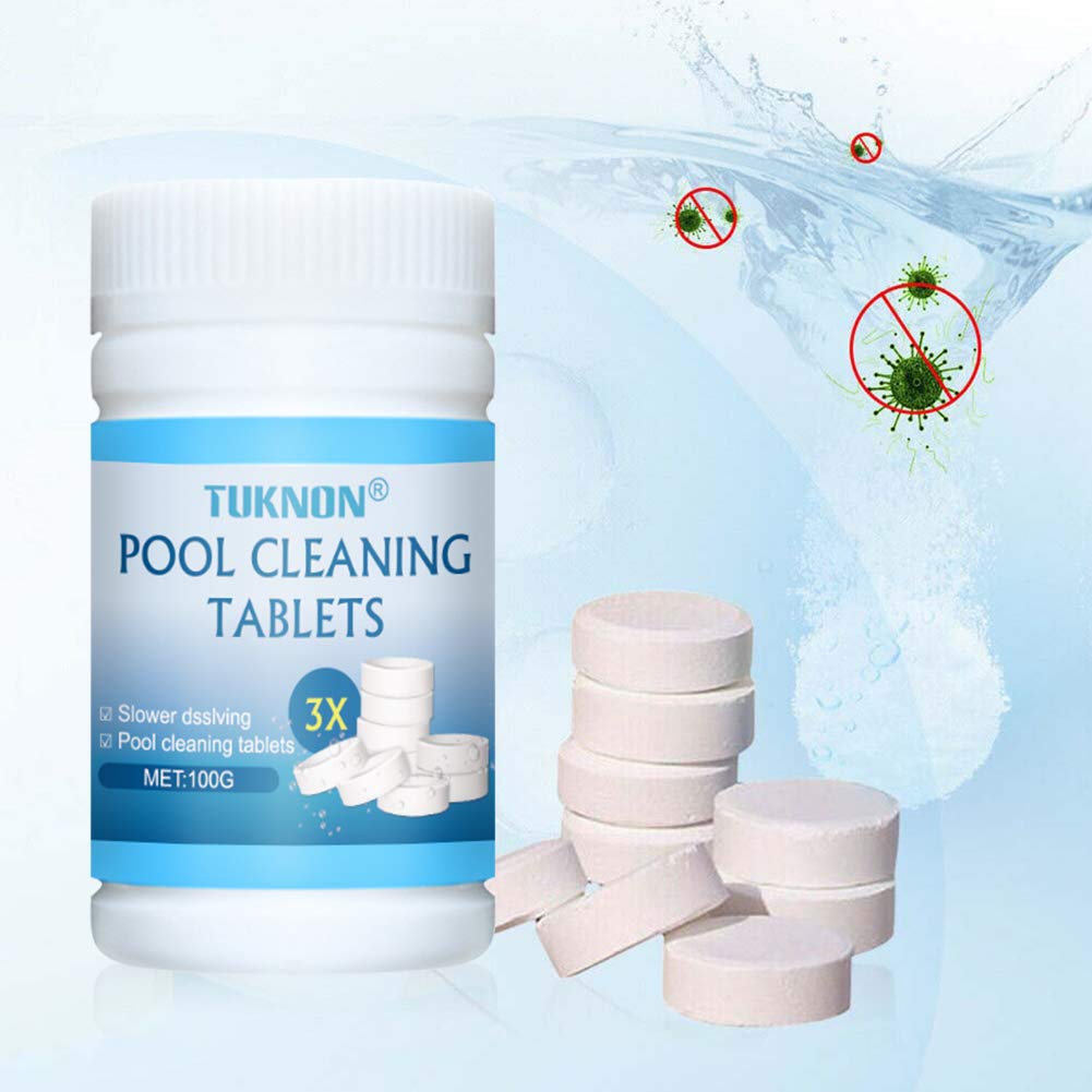 TUKNON Chlorine Tablets for Hot Tubs, Chlorine Tablets for Swimming