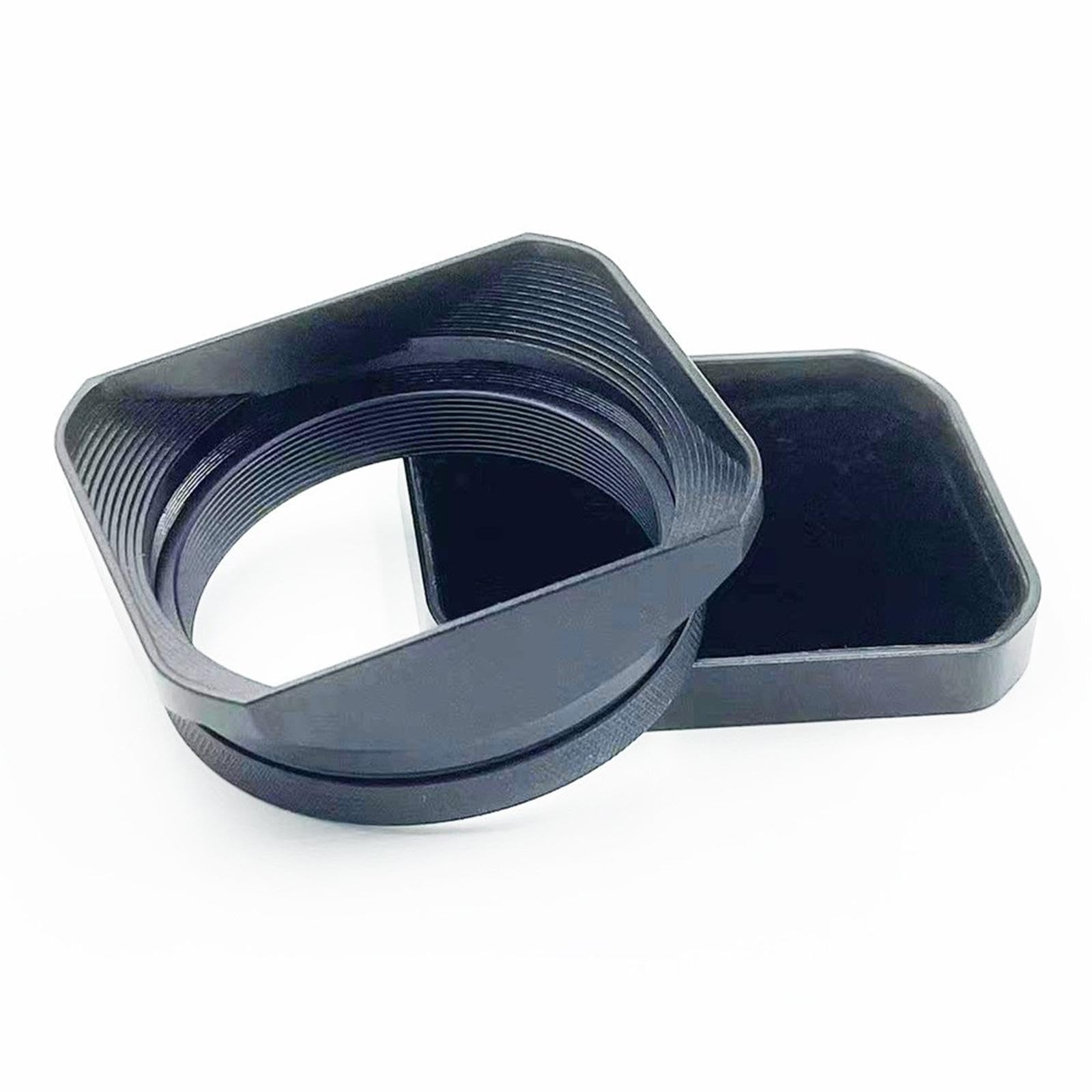 Parasol Cuadrado para Lente con Anillo Adaptador Y Tapa Metálica Protector Bloquea Y Resistente para Fotografía Al Aire Libre Filmación Uso E, Negro