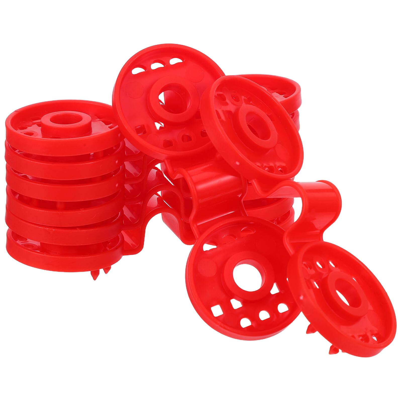 Fixation Pare-Soleil pour Jardin : Lot de 100 Pinces Rondes Rouges pour Tendre vos Filets d'Ombrage
