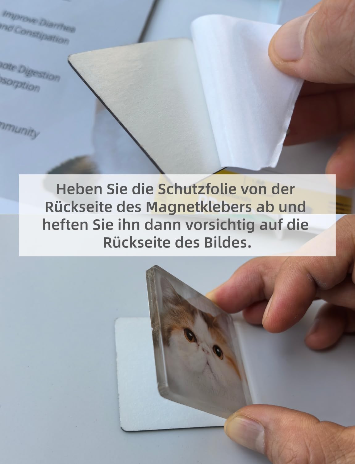 18 Stück Set zum Magnete Basteln & Selbst Gestalten – Klare 5x5 cm Fotomagnete Kühlschrankmagnete aus Acryl mit Kleberücken & Ferrit-Magneten für DIY-Deko (Küche, Büro, Schule)