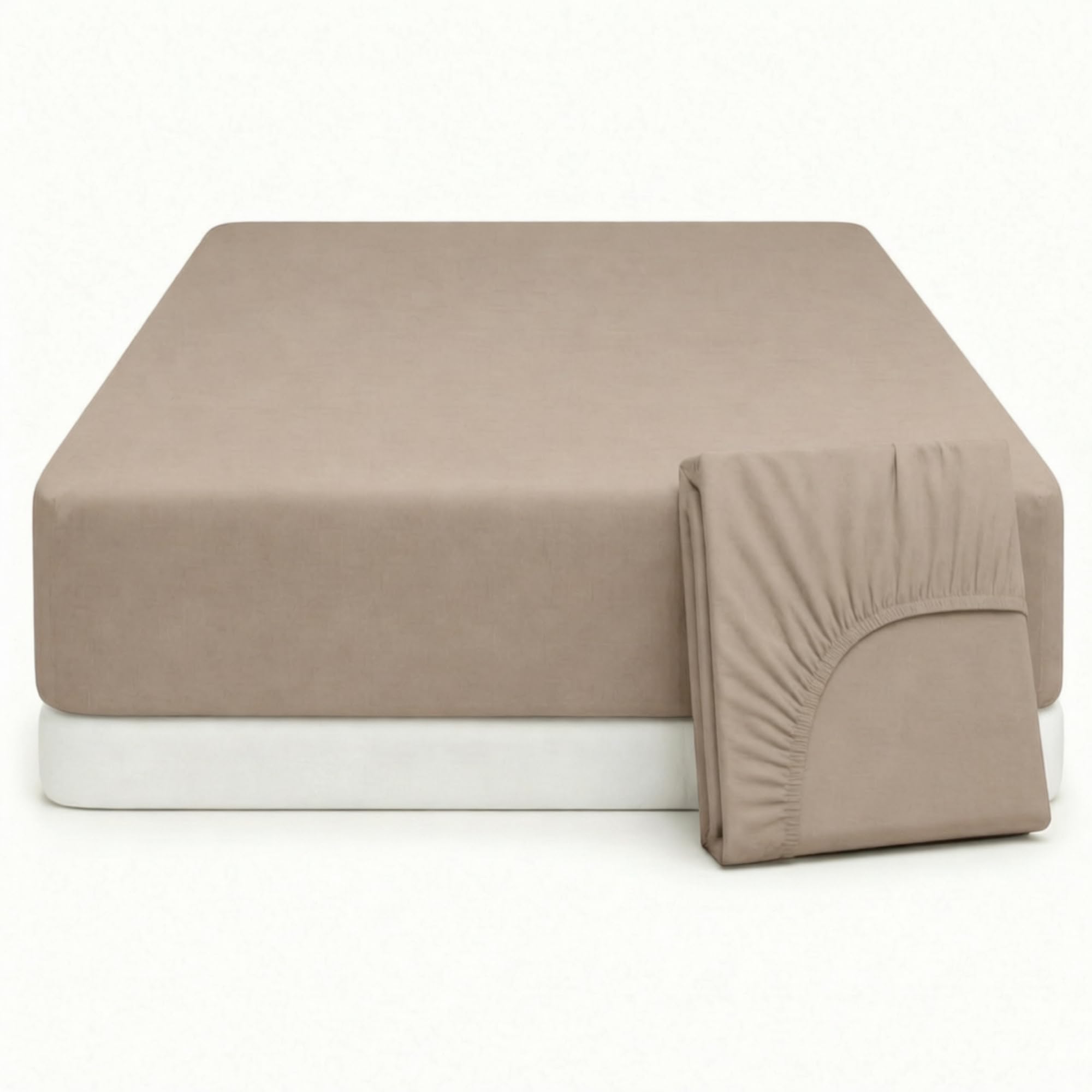 Q&H - Single Bedding Fitted Sheet Silver - Brushed Microfibre 30cm Deep Pocket Elasticated Fit - Easy Care Soft & Breathable - Washable Fade & Shrink Resistant Mattress Sheet — image 1