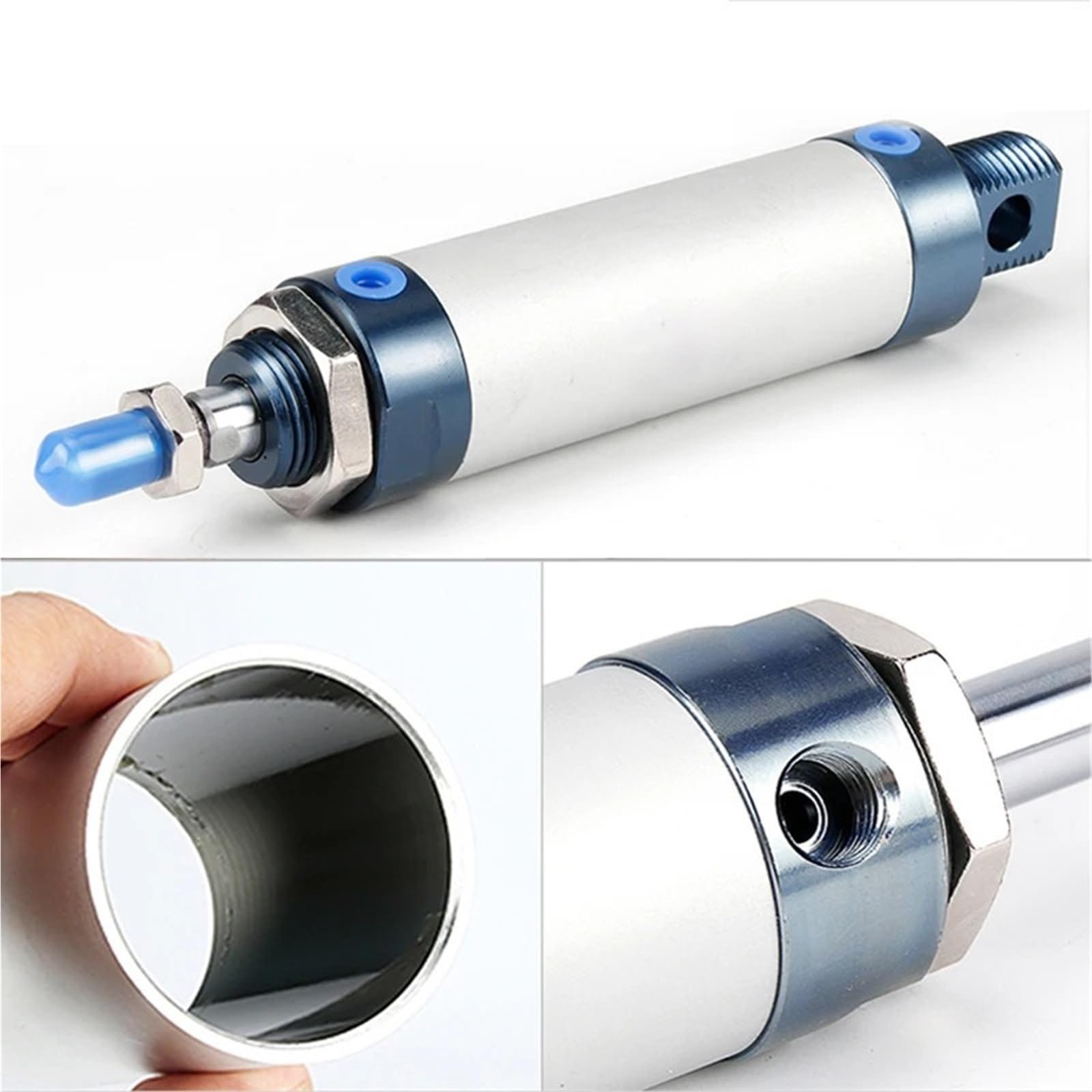 1 stücke Serie Mini Pneumatische Zylinder Bohrung mit 16/20/25/32/40mm Hub mit 25/50/75/100/200/300 Einzel L(100mm Stroke,Bore 25mm)