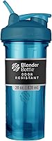 Vista 27 de BlenderBottle - Botella agitadora Pro Series ideal para batidos de proteínas y preentrenamiento, 28 onzas, color negro