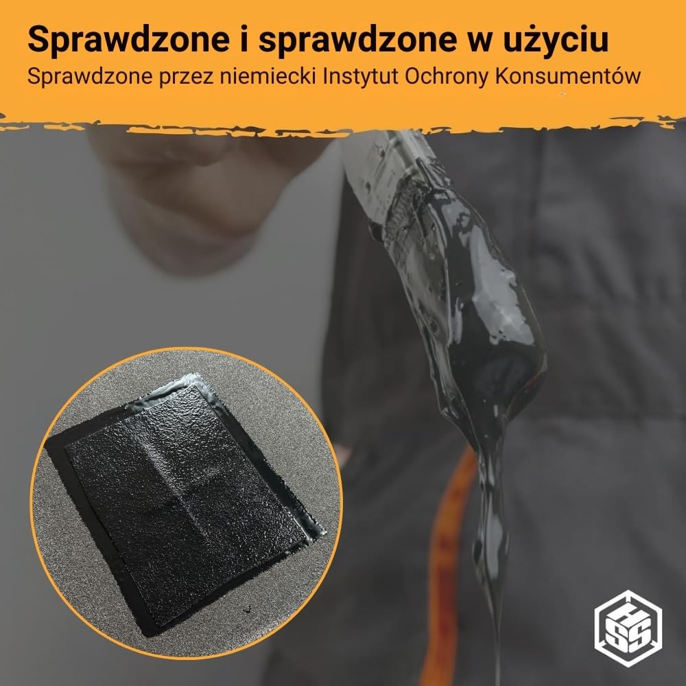 Płynny tworzywo sztuczne HSS do uszczelniania i napraw – odporne na promieniowanie UV i warunki atmosferyczne – polimer MS – bez rozpuszczalników i bitumu (Biały, 5kg)