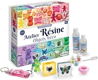 Sentosphère – L'Atelier de Résine - Kit de loisir créatif , Made in France, pour réaliser de jolis porte-clés, presse - papiers avec inclusions, diamant - Pour enfants dès 10 ans - 838