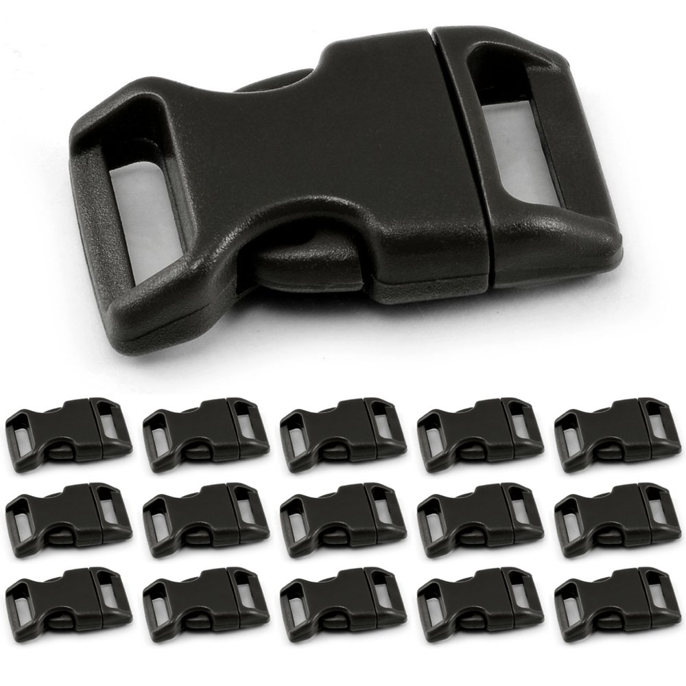 Boucle Rapide Paracorde 20mm Avec Sifflet Et Allume Feu Noir - Conditions Extremes