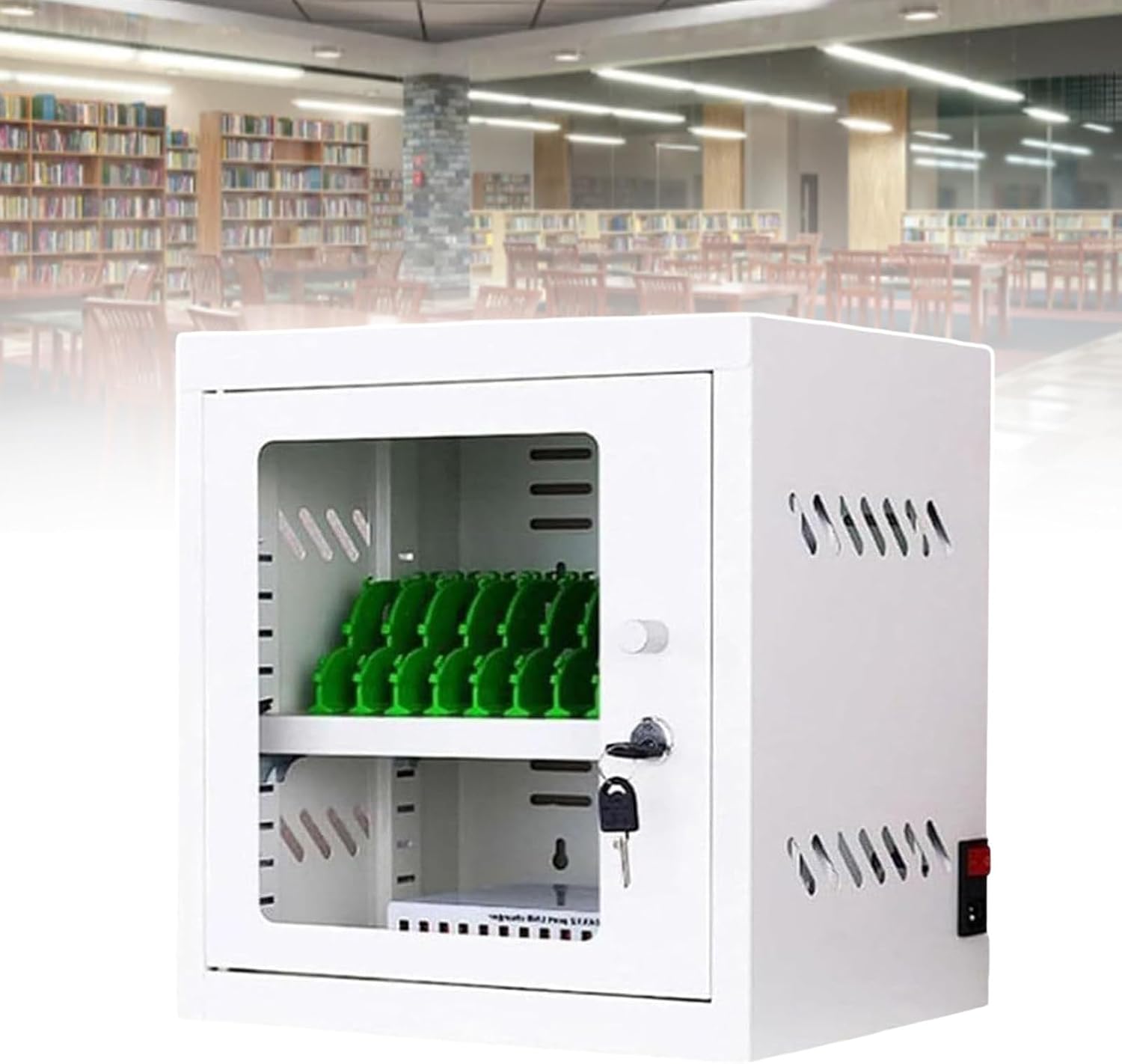 Phone Locker Charging Cabinet with Lock Slots Mobile Phone Storage Box Multi-Compartment for Schools Classrooms Offices Secure Charging Solution,12slots