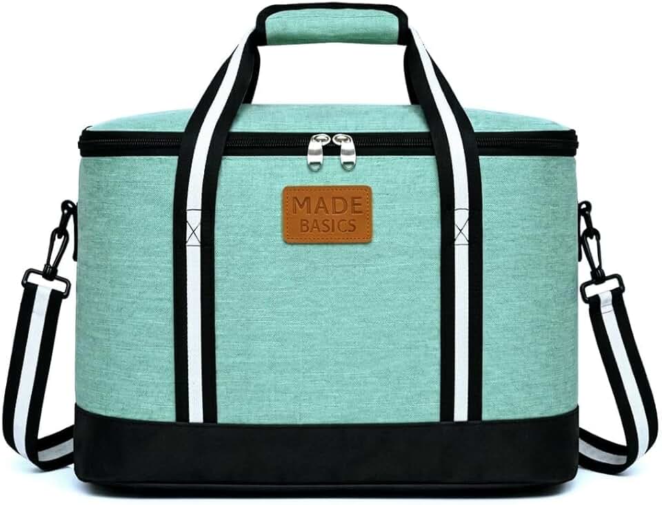 Bolsa Térmica 28L Grande – Alta Capacidade para Praia, Viagens e Passeios | Mantém Bebidas Geladas por Horas | Ideal para Família e Uso Prolongado | Resistente a água | Verde Ice