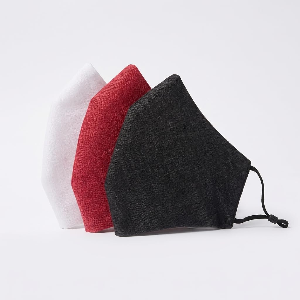 Xtore Breathable 2 Layer Cotton Reuseable & Washable Mask (Red, Black, & White, Without Valve, Pack of 3) for Unisex-image-28
