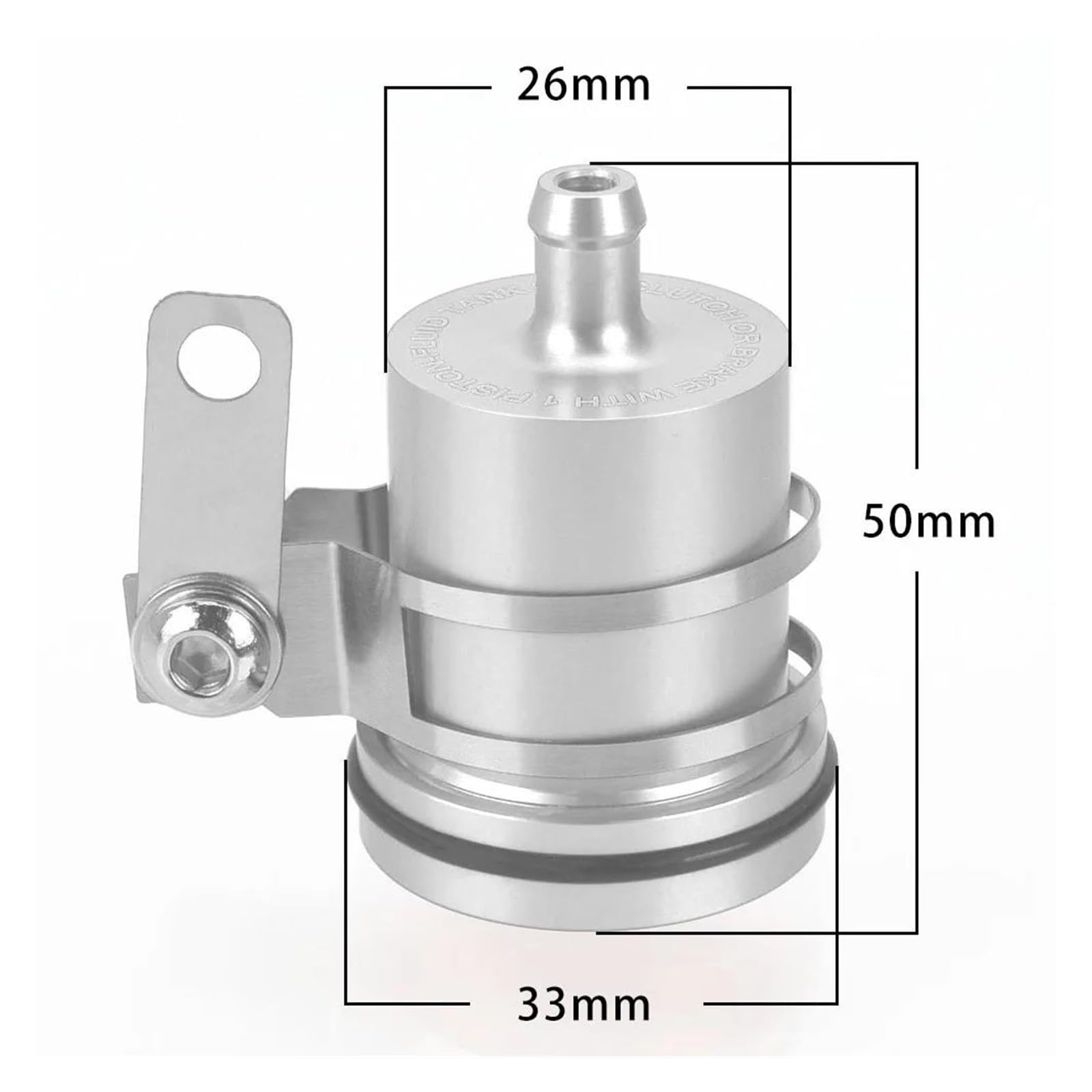 Vaschetta Olio Freni Coppa Olio per KA&WASAKI Z750 Z750 Z750 2005-2012 Accessorio Universale in Alluminio per Moto Serbatoio Liquido Freni Serbatoio Frizione Tazza Fluido Olio(Verde)